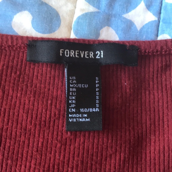 Forever 21 maroon shirt - Picture 2 of 4